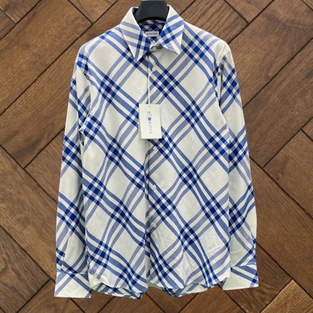 Burberry Blue Plaid Shirt